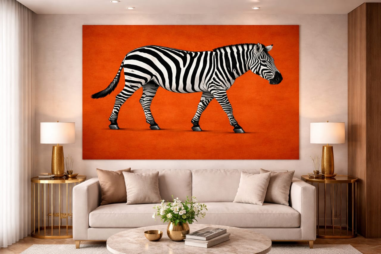 Zebra Design Handmade Tufted Wool Carpet | Luxury Modern Rug India