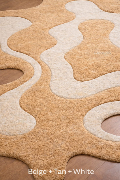 Abstract Shape Rug – Modern Organic Designer Tufted Carpet