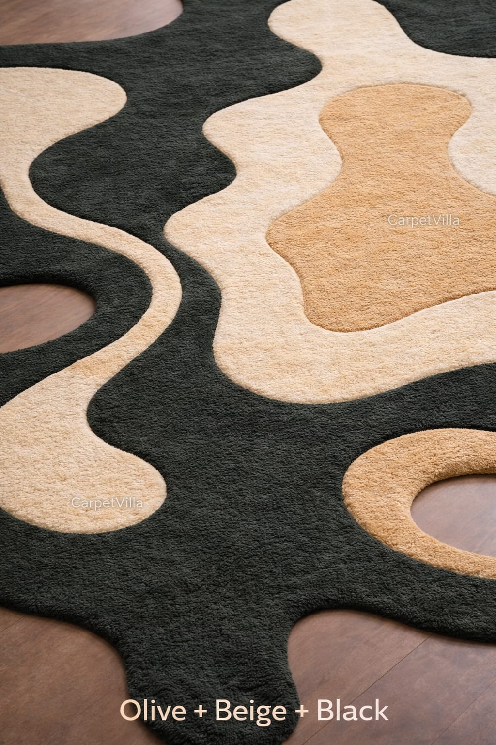 Abstract Shape Rug – Modern Organic Designer Tufted Carpet
