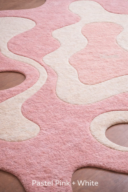 Abstract Shape Rug – Modern Organic Designer Tufted Carpet