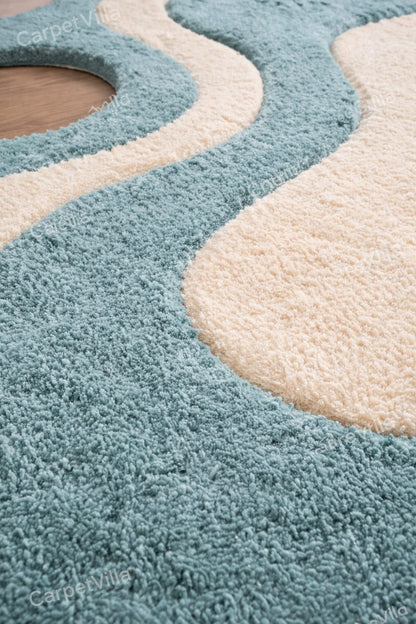 Abstract Shape Rug – Modern Organic Designer Tufted Carpet