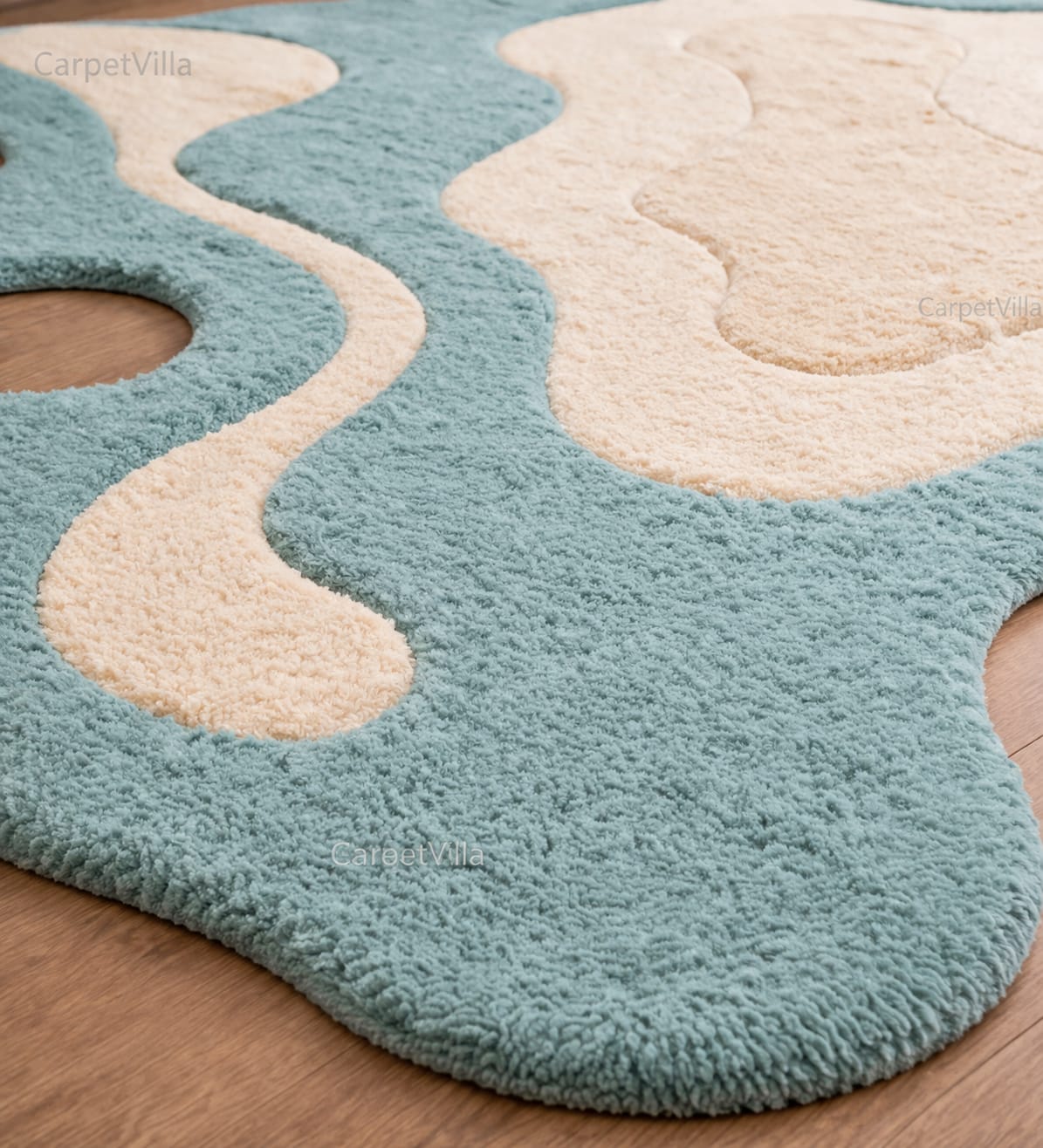 Abstract Shape Rug – Modern Organic Designer Tufted Carpet