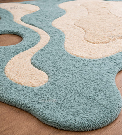 Abstract Shape Rug – Modern Organic Designer Tufted Carpet