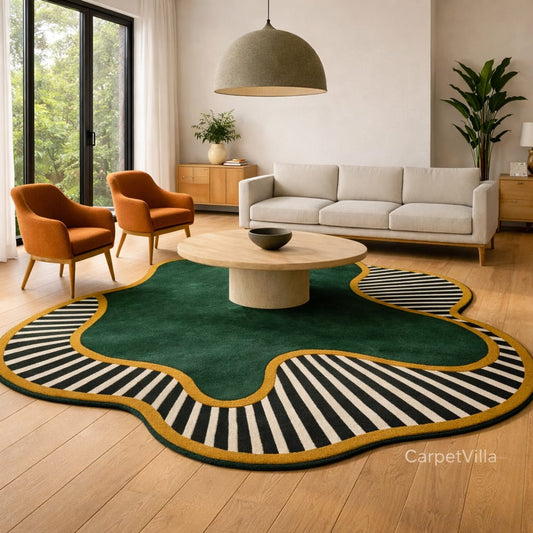 Green Organic Abstract Rug